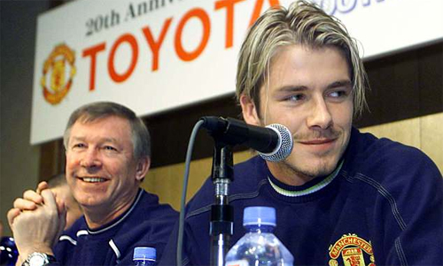 Beckham và Ferguson từng xảy ra xích mích lớn dẫn đến sự ra đi của cựu tiền vệ người Anh. Ảnh: Reuters.