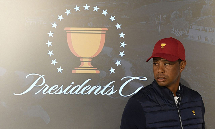Woods lần đầu dự Presidents Cup trong cả hai vai trò, đội trưởng và golfer. Ảnh: AP.