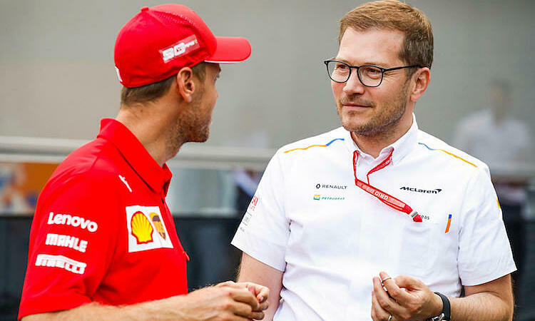 Andreas Seidl (phải) khá thân thiết với Vettel. Ảnh: Motosport.