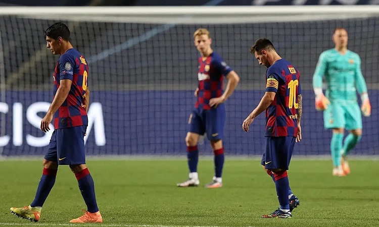 Barca nhận thất bại đậm nhất sau 69 năm. Ảnh: Reuters.