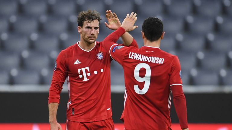 Bayern sút trúng hướng cầu môn năm lần và ghi được bốn bàn vào lưới Atletico Madrid. Ảnh: Sky.