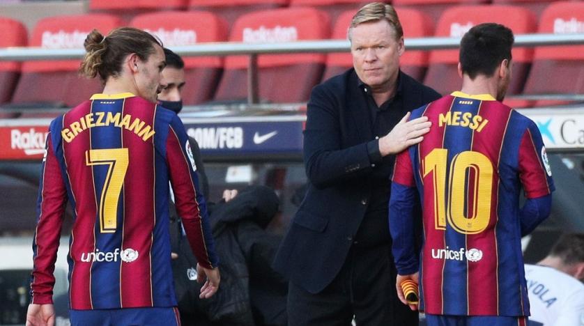 Griezmann และ Messi เป็นสองดาวที่สว่างที่สุดที่ Koeman มีอยู่ในมือในขณะนี้ ภาพ: Reuters