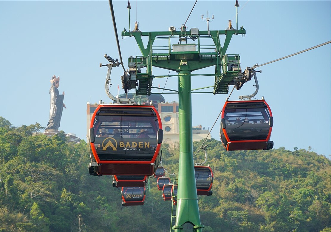 The cable car route to the Sun World BaDen Mountain resort. Photo: Sun World BaDen Mountain.